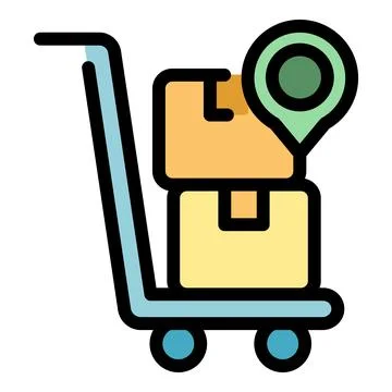 Warranty parcel box icon vector flat Stock Illustration