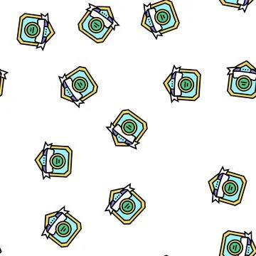 Warranty quality vector seamless pattern イラスト素材