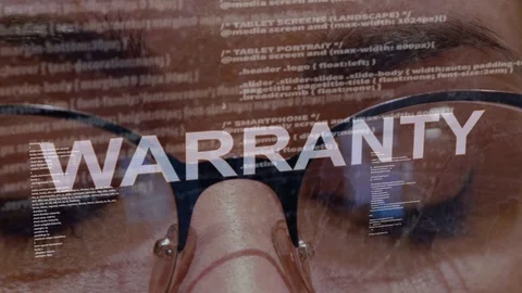 Warranty text on female software developer Stock Footage 107780306
