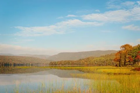 Warren lake in the fall Stock Photos