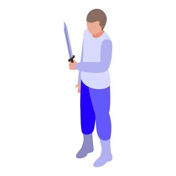 Warrior actor icon isometric vector. Drama education イラスト素材