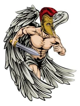 Warrior angel Ilustração Stock