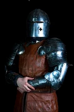 Warrior on a black background Stock Photos