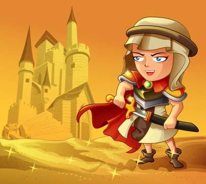 Warrior character. Stock Illustration