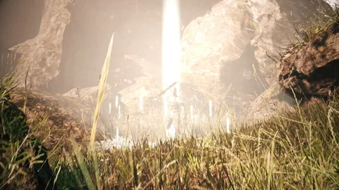 Warrior character overcoming the monster to complete the fantasy game mission Video stock 304714640