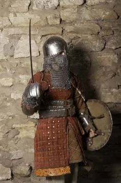 Warrior in dungeon Stock-Fotos