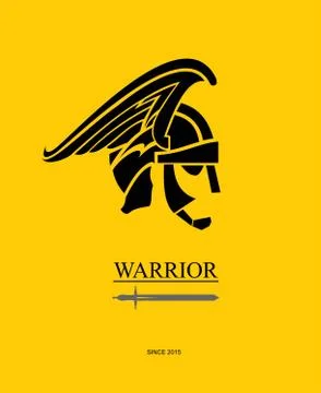 Warrior. elegant warrior head Stock Illustration