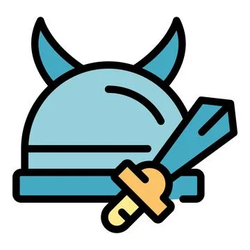 Warrior helmet icon vector flat Stock Illustration