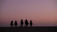 Warrior Horsemen Silhouette Stock Footage