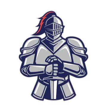 Warrior knight mascot Stock Illustration