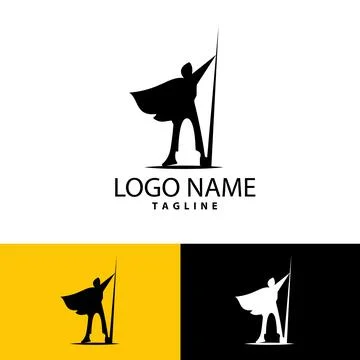 Warrior logo design vector Stock Illustration