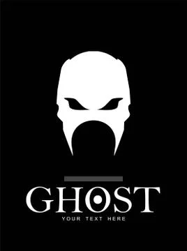 Warrior. Phantom. Ghost. White skull. Stock Illustration