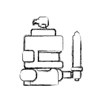 Warrior Pixelated videogame イラスト素材