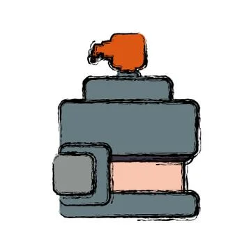 Warrior Pixelated videogame Stockillustratie