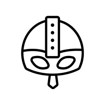The warrior s helmet icon vector. Isolated contour symbol illustration Ilustração Stock