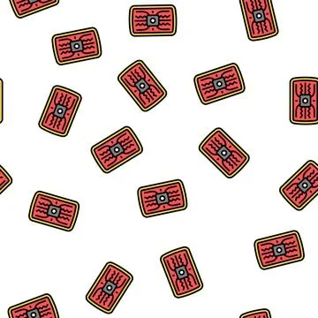 Warrior shield ancient rome vector seamless pattern Stock Illustration