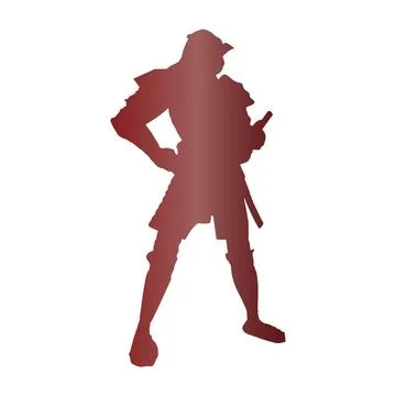 Warrior silhouette sign Stock Illustration