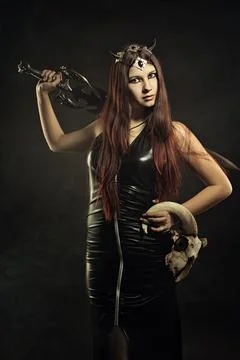 Warrior with skull Stock Photos