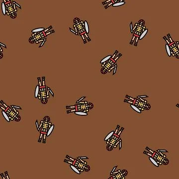 Warrior sparta vector seamless pattern Illustrazione stock