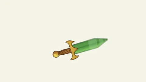 Warrior Sword in 2D Motion Graphics Stock Footage 307477589