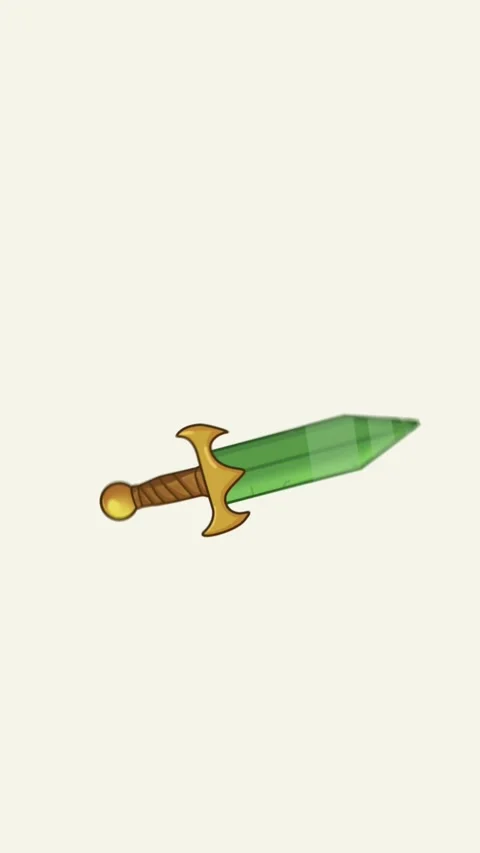 Warrior Sword in 2D Motion Graphics Vertical Video stock 307477597