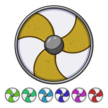 Warrior viking shield cartoon vector graphic Stock Illustration