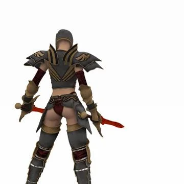 Warrior Woman Illustrazione stock