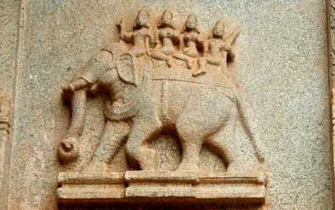 Warriors on Elephant Back Stock Photos