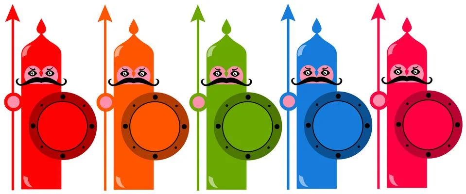 Warriors Stock Illustration