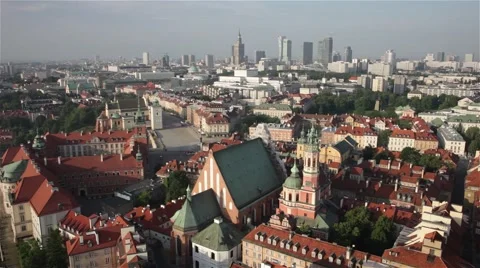 Warsaw from above Video stock 51406606