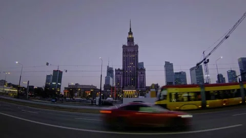 Warsaw center hyperlapse Stock Footage 150179856