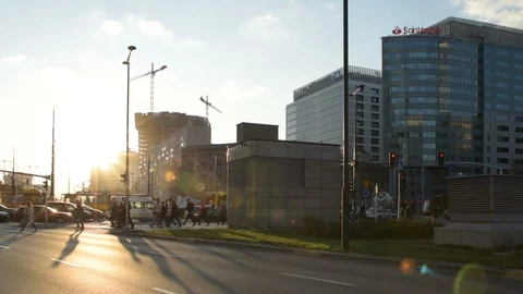 Warsaw Downtown Stock Footage 95946189