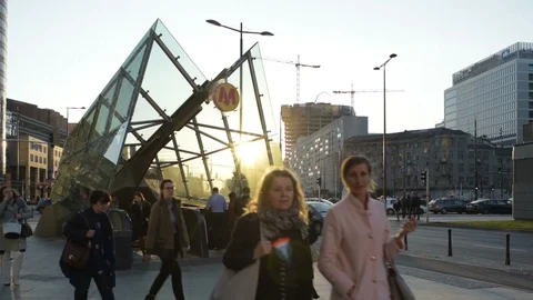 Warsaw Downtown Stock Footage 95946705