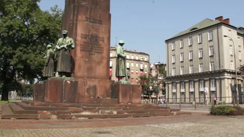 Warsaw monument second world war poland 2011 Stock Footage 139114224