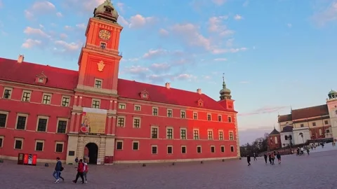 Warsaw old town hyperlapse Stock Footage 153058726