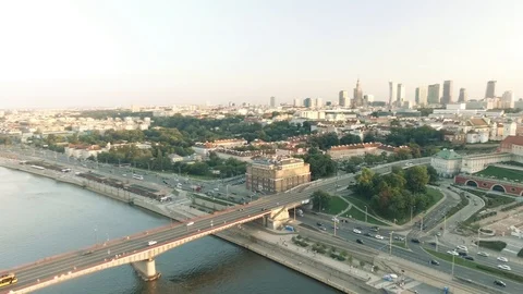 Warsaw Panorama Video stock 122335886