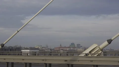Warsaw panorama seen from bridge Stock Footage 147750161