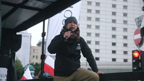 Warsaw, Poland 13.10.2020 - Protest of the Farmers Marek Misko - PPF Polish Fur Stock Footage