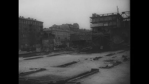 Warsaw in ruins Stock Footage 103389885