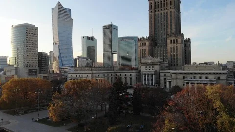 Warsaw's mighty downtown. Stock Footage 119779699