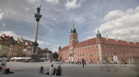 Warsaw's Old Town time lapse Stock-Footage 66246470