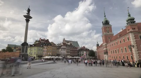 Warsaw's Old Town time lapse Stock Footage 66246502
