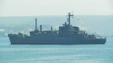 Warship Stock Footage 8917470