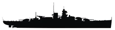 Warship Stock Illustration