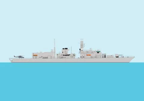 Warship Illustrazione stock