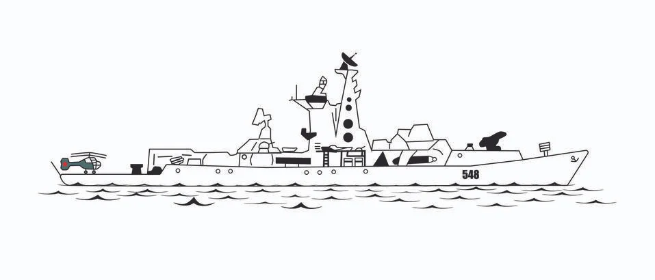 WarShip Stock Illustration