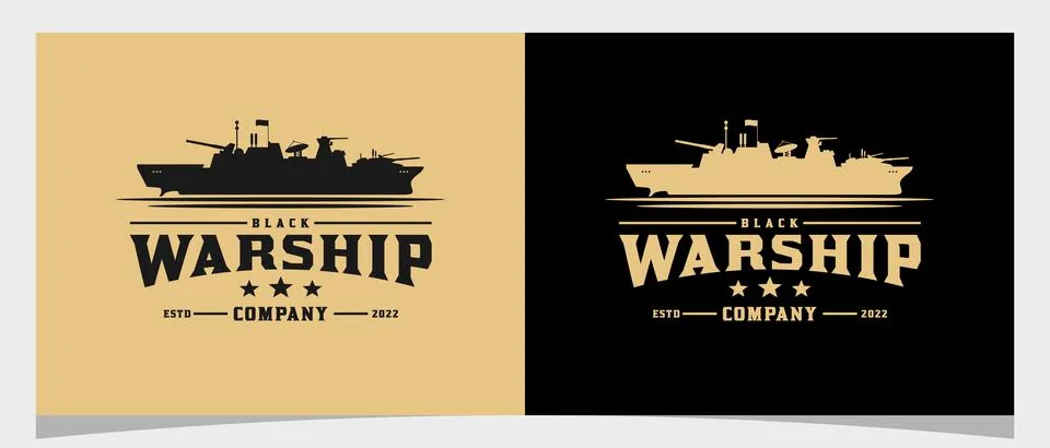 Warship Logo Stock Illustration