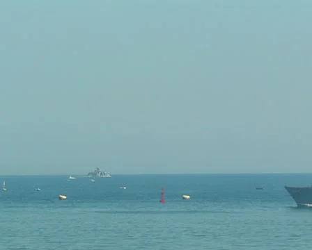 Warship at sea. #84 Video stock 10740244