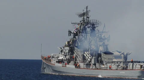 Warship in the war patrol Stock Footage 30408219