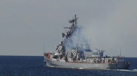 Warship in the war patrol Stock Footage 30408732